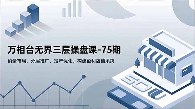 万相台无界三层操盘课-75期，销量布局、分层推广、投产优化，构建盈利店铺系统-优优云网创