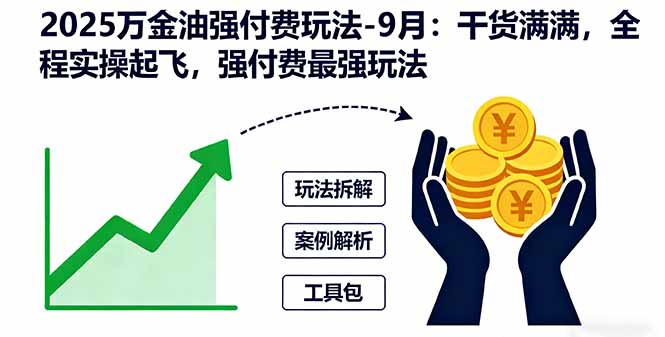 2025万金油强付费玩法-9月：干货满满，全程实操起飞，强付费最强玩法-优优云网创