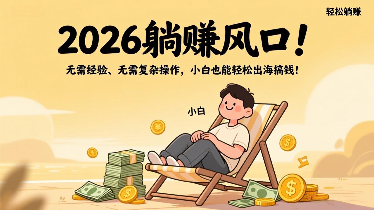 2026躺赚风口！无需经验、无需复杂操作，小白也能轻松出海搞钱！-优优云网创