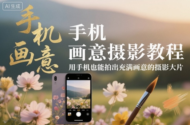 手机画意摄影教程，用手机也能拍出充满画意的摄影大片-优优云网创