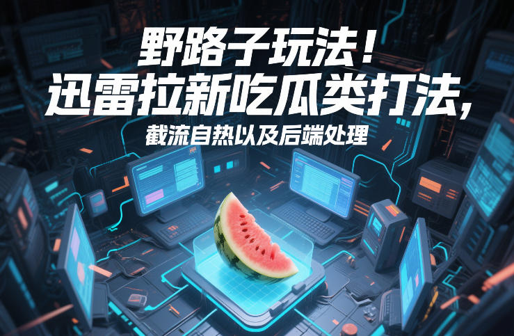 野路子玩法！迅雷拉新吃瓜类打法，截流自热以及后端处理-优优云网创