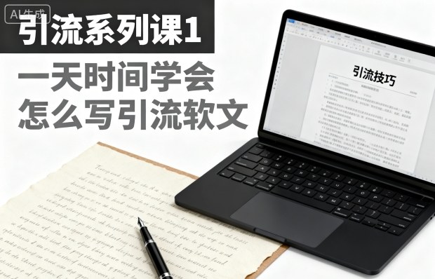 引流系列课1，一天时间学会怎么写引流软文-优优云网创