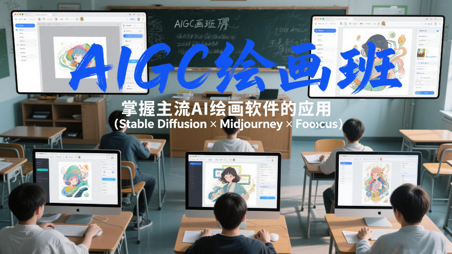 AIGC绘画班，掌握主流Ai绘画软件的应用(Stable Diffusion x Midjourney x Fooocus)-优优云网创