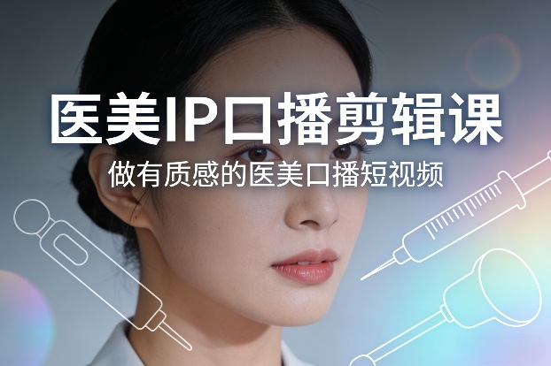 医美IP口播剪辑课，做有质感的医美口播短视频-优优云网创