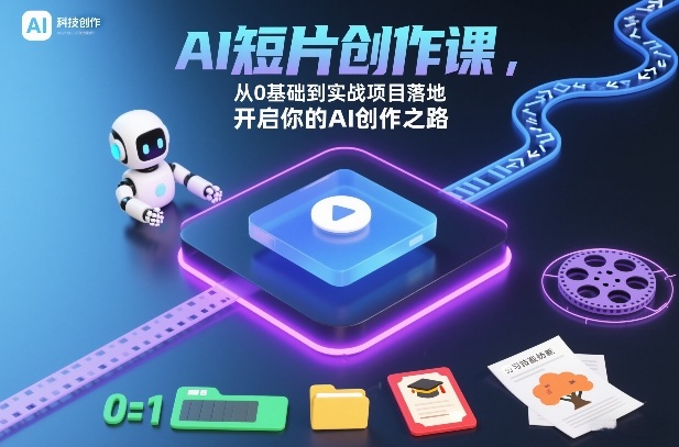 AI短片创作课,从0基础到实战项目落地,开启你的AI创作之路-优优云网创