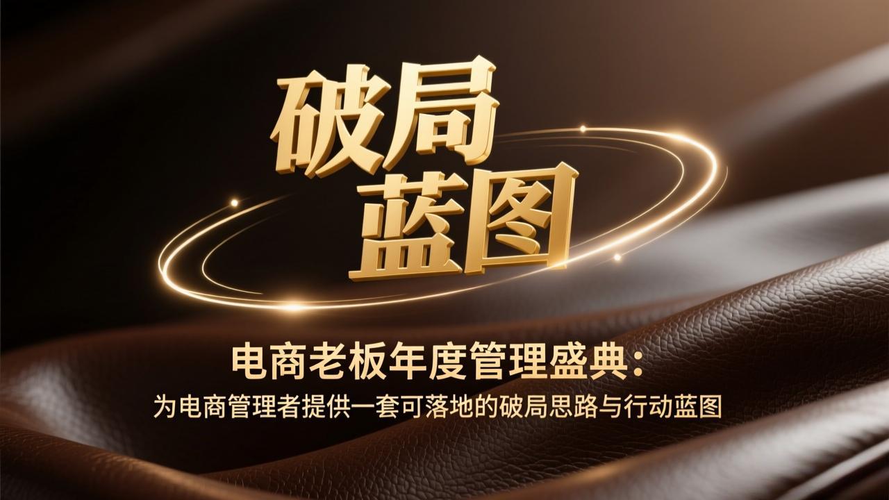电商老板年度管理盛典：为电商管理者提供一套可落地的破局思路与行动蓝图-优优云网创