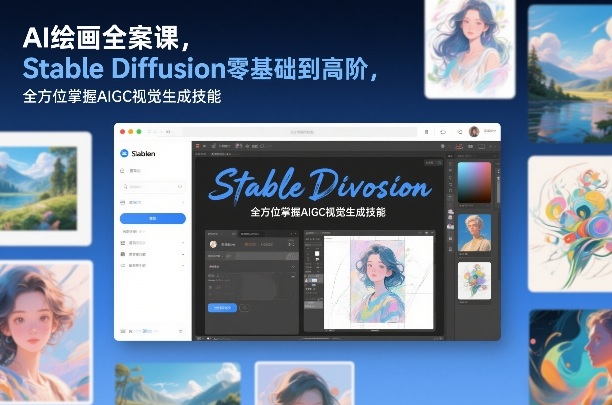 AI绘画全案课，Stable Diffusion零基础到高阶，全方位掌握AIGC视觉生成技能-优优云网创