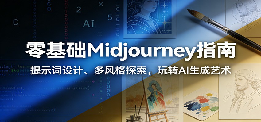 零基础Midjourney指南:提示词设计、多风格探索,玩转AI生成艺术-优优云网创