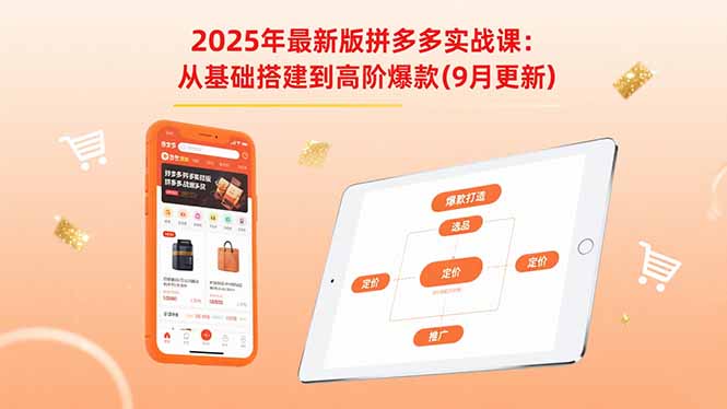 2025年最新版拼多多实战课：从基础搭建到高阶爆款(9月更新-优优云网创