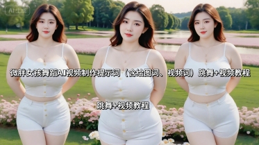 微胖女孩舞蹈AI视频制作提示词(含绘图词、视频词) 跳舞+视频教程-优优云网创