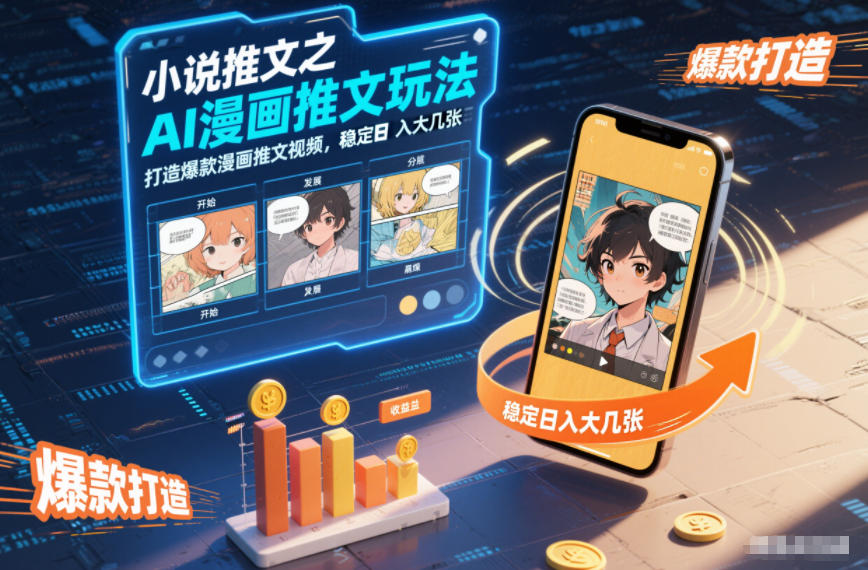小说推文之AI漫画推文玩法,打造爆款漫画推文视频,稳定日入大几张-优优云网创