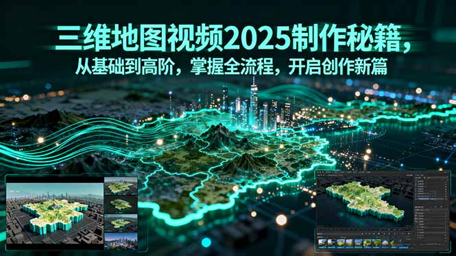 三维地图视频2025制作秘籍，从基础到高阶，掌握全流程，开启创作新篇-优优云网创