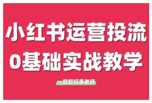 小红书运营投流，小红书广告投放从0到1的实战课，学完即可开始投放(更新26年)-优优云网创