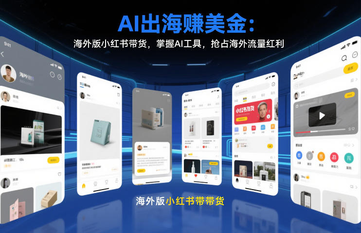 AI出海賺美金：海外版小红书带货，掌握AI工具，抢占海外流量红利(更新2026)-优优云网创