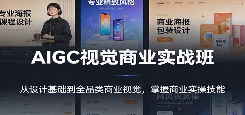 AIGC视觉商业实战班:从设计基础到全品类商业视觉,掌握商业实操技能-优优云网创