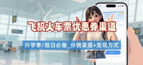 学生党必看！机票火车票优惠券申请渠道 + 项目打法，开学季节日速存-优优云网创