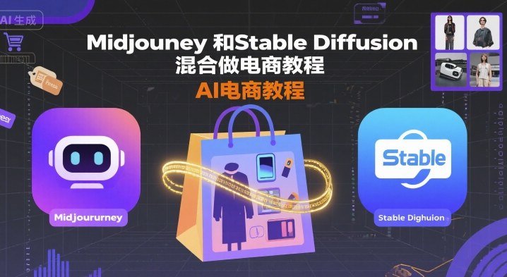 Midjourney和Stable Diffusion混合做电商教程-ai电商教程-优优云网创