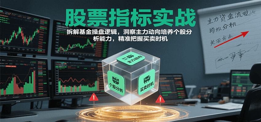 股票指标实战，基金操盘逻辑拆解，洞察主力动向培养个股分析能力把握买卖时机(更新)-优优云网创