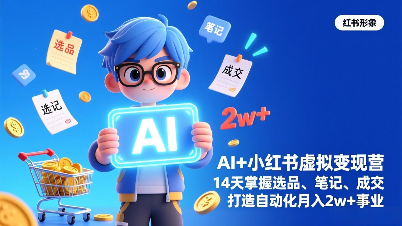 AI+小红书虚拟变现营(完结-优优云网创