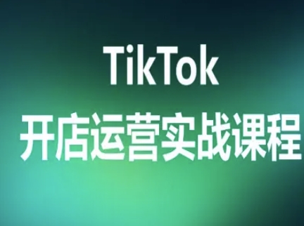 TikTok开店运营实战课程，TK跨境电商实操全流程-优优云网创