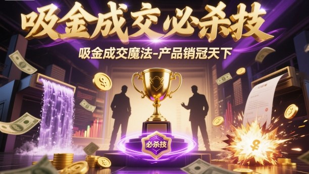 吸金成交必杀技，吸金成交魔法-产品销冠天下-优优云网创