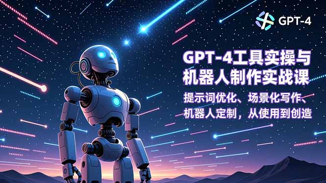 GPT-4工具实操与机器人制作实战课：提示词优化、场景化写作、机器人定制，从使用到创造-优优云网创