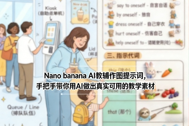 Nano banana AI教辅作图提示词，手把手带你用AI做出真实可用的教学素材-优优云网创