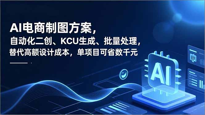 AI电商制图方案,自动化二创、SKU生成、批量处理,替代高额设计成本,单项目可省数千元-优优云网创