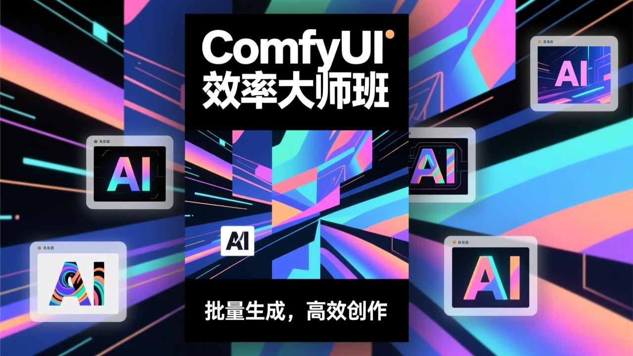 ComfyUI效率大师班：工作流搭建，批量生成，将个人AI出图效率提升5-10倍，月接单收入1-3万-优优云网创