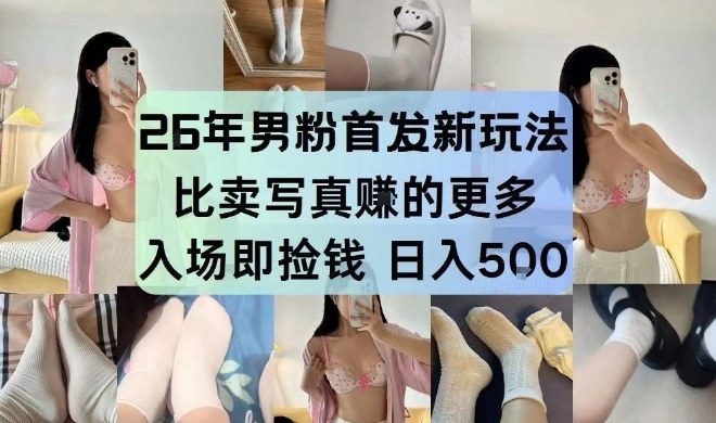 26年男粉首发最新3.0玩法,独此一家,比卖写真賺的更多,入场即捡钱,日入5张【揭秘】-优优云网创