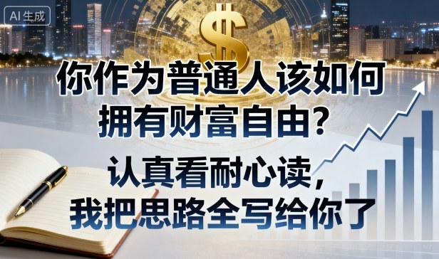 付费文章：你作为普通人该如何拥有财富自由？认真看耐心读，我把思路全写给你了-优优云网创