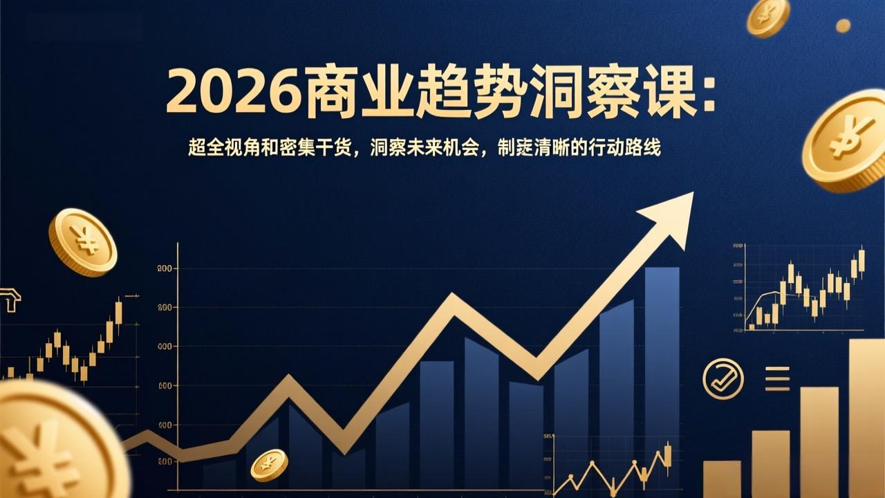 2026商业趋势洞察课：超全视角和密集干货，洞察未来机会，制定清晰的行动路线-优优云网创