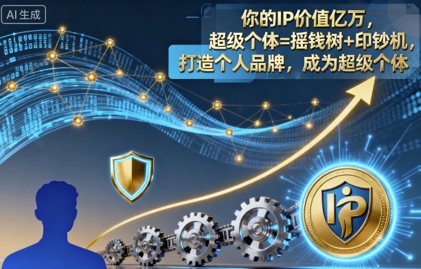 你的IP价值亿万，超级个体=摇钱树+印钞机，打造个人品牌，成为超级个体-优优云网创