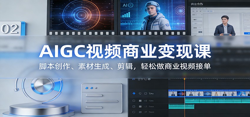AIGC视频商业变现课:脚本创作、素材生成、剪辑,轻松做商业视频接单-优优云网创