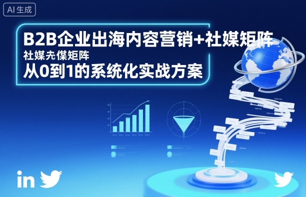 B2B企业出海内容营销+社媒矩阵，从0到1的系统化实战方案-优优云网创