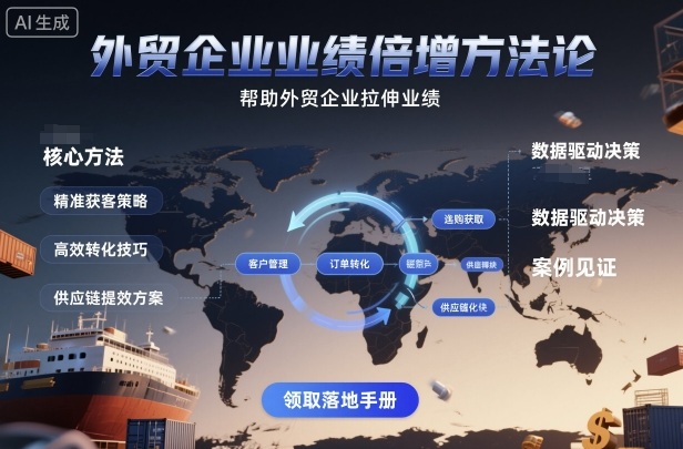 外贸企业业绩倍增方法论，帮助外贸企业拉伸业绩-优优云网创