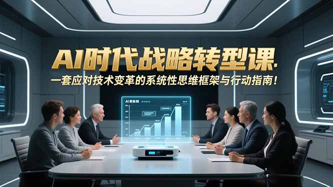 AI时代战略转型课:一套应对技术变革的系统性思维框架与行动指南!-优优云网创